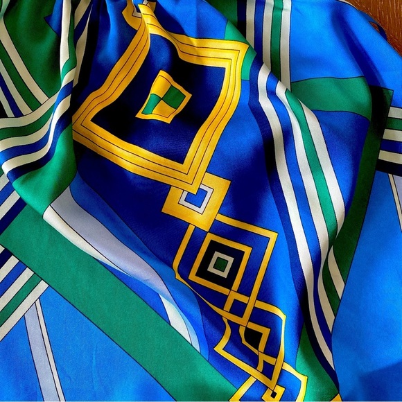 NWT RALPH LAUREN Blue Geometric Halter Top #EE0338 - Picture 5 of 13